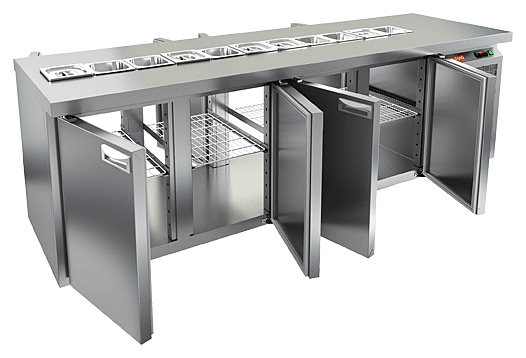 Стол для салатов сквозной HICOLD SL2T-1111GN (1/6)