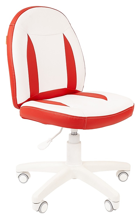 Кресло детское Chairman KIDS 122, белый каркас, бело-красное