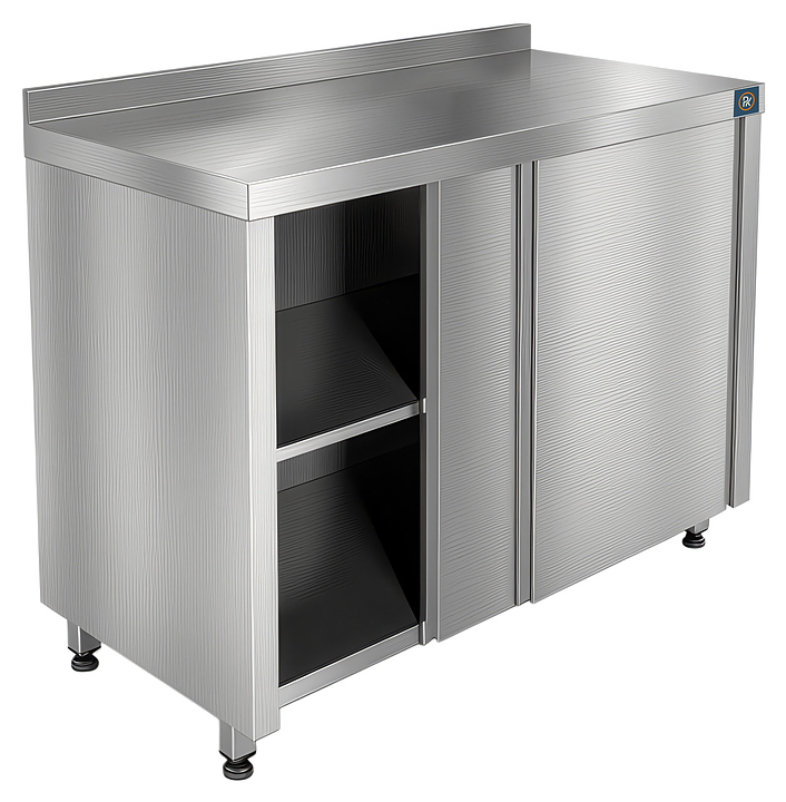 Стол-тумба РЕКОМ ТКБ-100/60/85 закрытый (двери-купе) с бортом