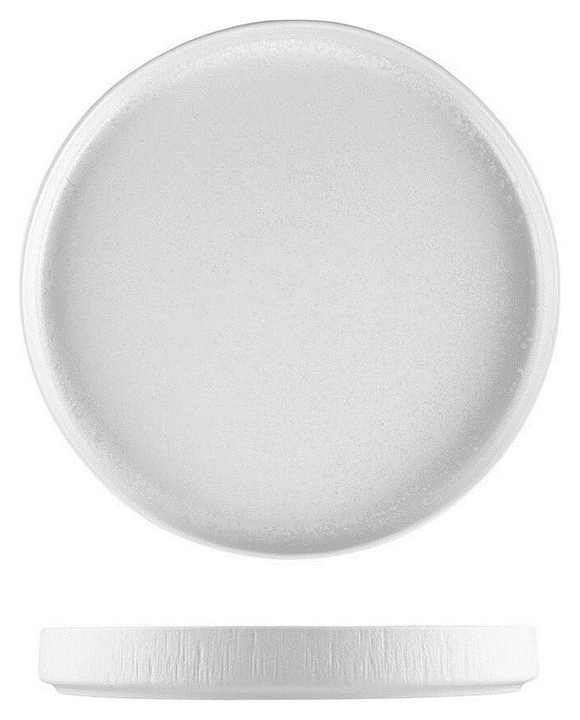 Тарелка P.L. Proff Cuisine Frost White Moon ZA0705-10-AR-ME d=25,2 см h=3,5 см (фарфор) с бортом белая