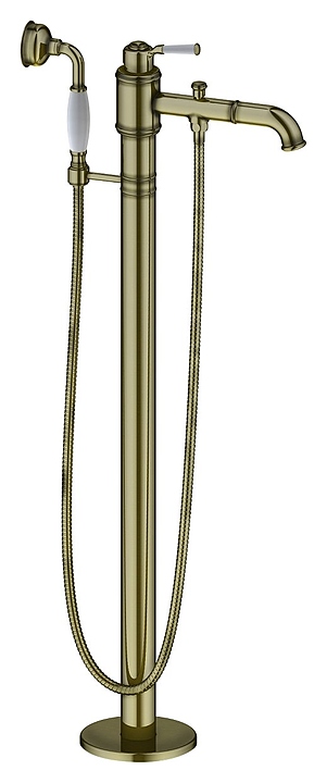Смеситель для ванны с душем напольный TIMO Arisa 5300/02Y-CR антик