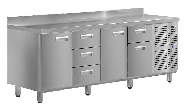 Стол холодильный KAYMAN КСХ-1314/60 (2 двери, 5 ящиков)