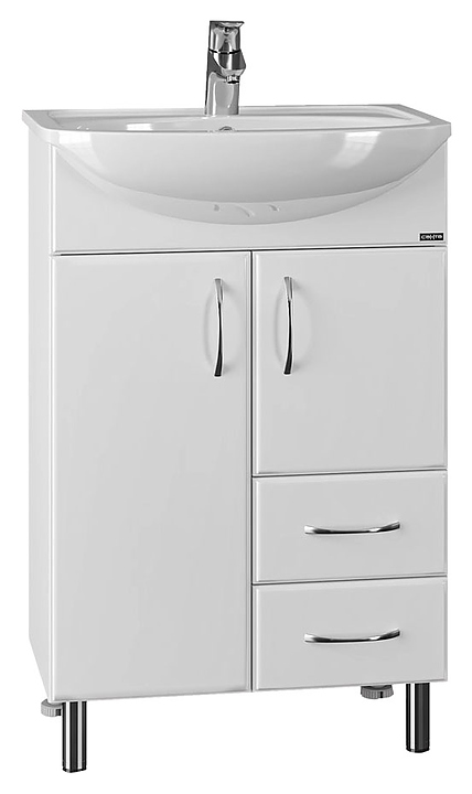 Тумба под раковину СаНта Уют 55 напольная, 2 ящика