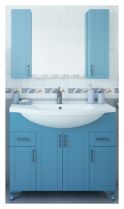 Гарнитур Sanflor Глория 105 см, 3 предмета, серый