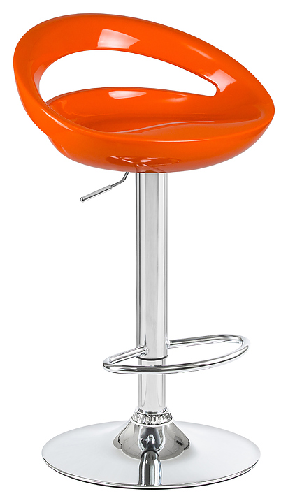 Стул барный DOBRIN 1010-LM DISCO (оранжевый, хромированная сталь)