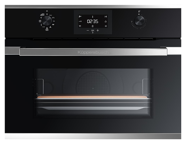 Духовой шкаф с пиролизом Kuppersbusch CBP 6332.0 S6  Black Steel 2900 Вт 44 л 595х559х455 мм черный