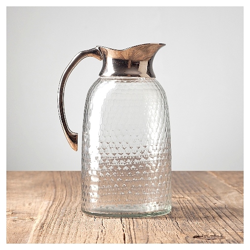 Кувшин Roomers Tableware RO-6397/HMN 1500 мл d=11,5 см h=21 см (стекло / металл)