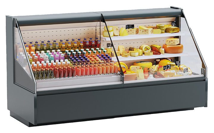 Витрина холодильная MAGMA Beryl M 2500 гастрономическая полувертикальная (выносной агрегат)