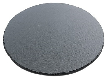 Блюдо сервировочное MGprof 68713 d=20 см h=0,6 см (сланец) черное