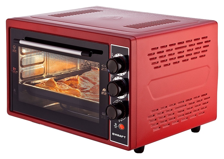 Мини-печь Kraft KF-MO 3804 KR красная
