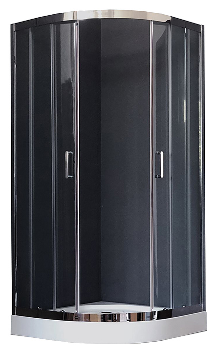Уголок душевой Royal Bath RB HKD-T-CH 100x100x185 см, прозрачное, хромированный профиль