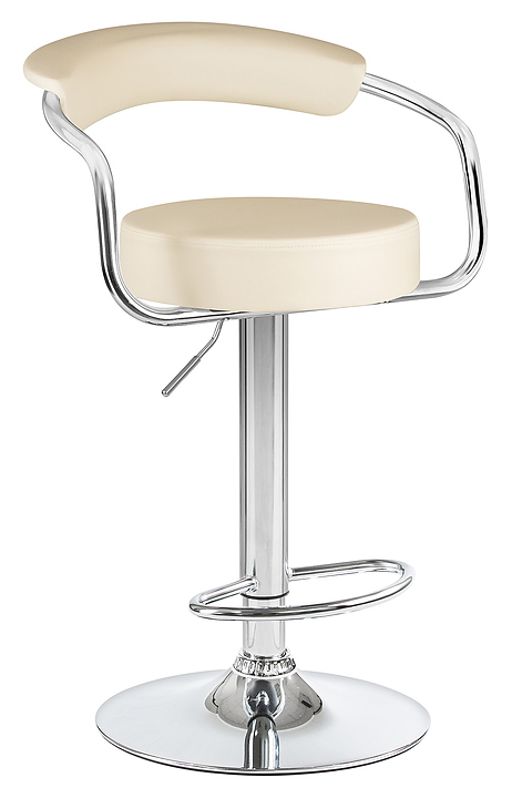 Стул барный DOBRIN 5013-LM-N MARTA (кремовый, хром) 2 шт.