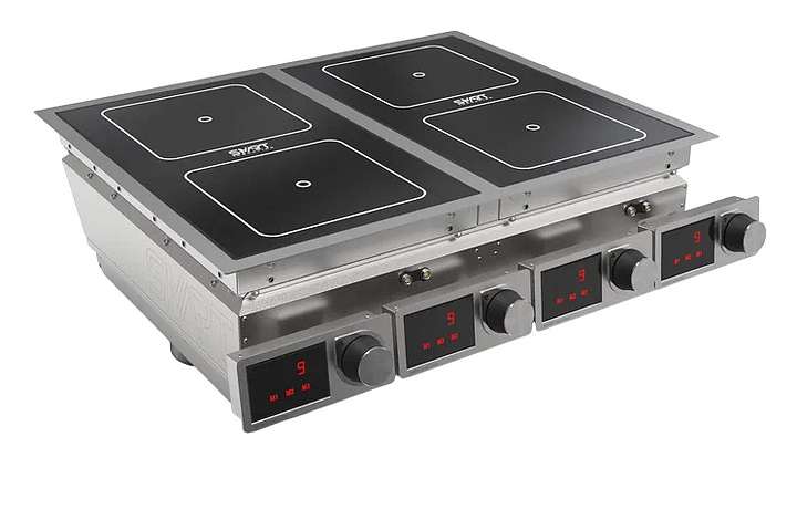 Индукционная плита SMART INDUCTION DROP-IN C74-35А4 17 кВт нержавеющая сталь, черный