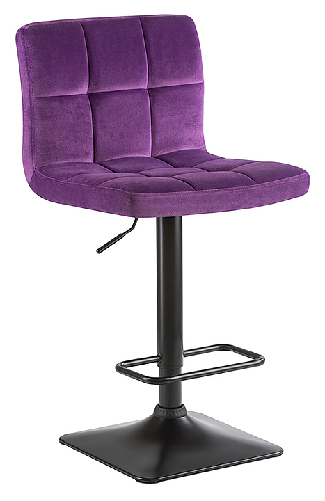 Стул барный DOBRIN 5018-LM-N DOMINIC (фиолетовый велюр, черный) 2 шт.