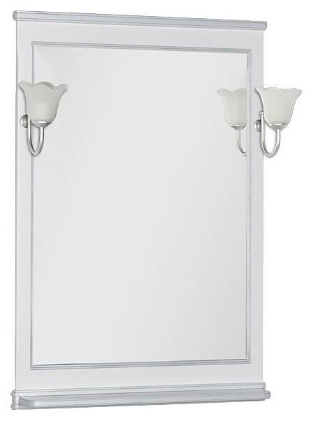 Зеркало Aquanet Валенса 70 белое краколет/серебро