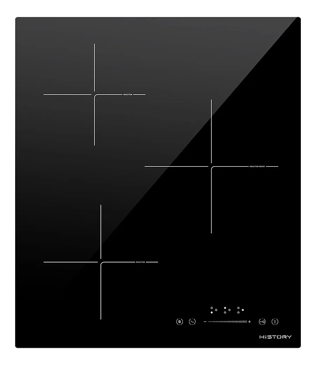 Варочная панель встраиваемая HiSTORY HI-4310-BBK 3 индукционная, черный