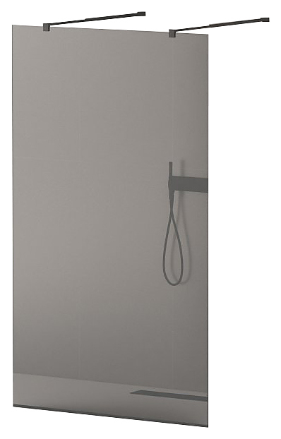 Перегородка душевая CEZARES LIBERTA-L-2-120-GR-NERO 120х195 см, стекло графит, профиль черный