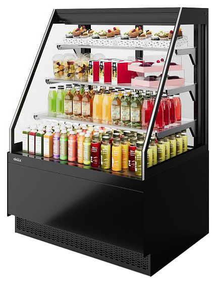 Витрина кондитерская Chilz VETE II KUB OFT 60 черный муар, металлик