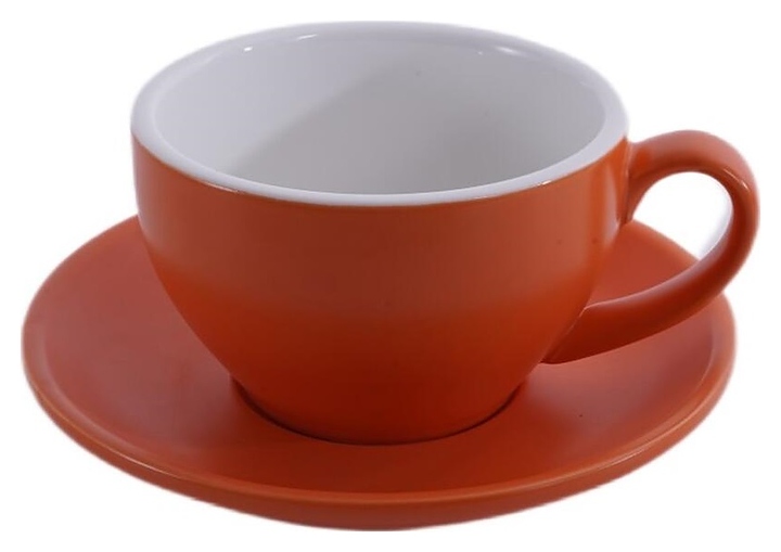 Чайная пара P.L. Barbossa Barista S0120-250-matte orange 300 мл (фарфор) оранжевая матовая