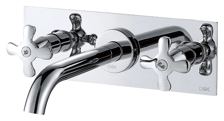 Смеситель для раковины встраиваемый D&K Hessen Lorsch DA1414401 хром