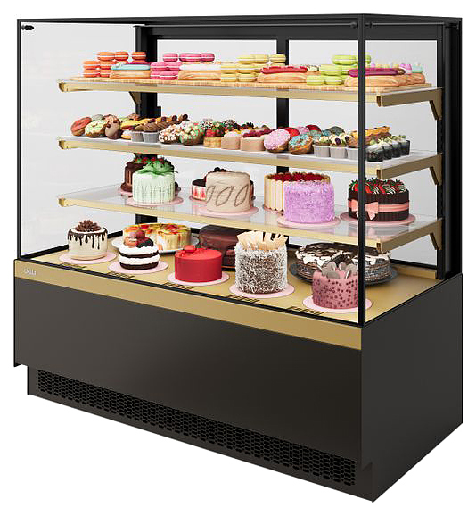 Витрина кондитерская Chilz VETE II KUB LUX 60 шоколад, золотой глянец