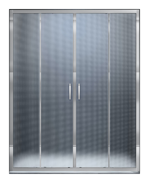 Дверь душевая Vincea Alpha VDS-3AL2160MT 160х190 см с текстурным стеклом, раздвижная, хром