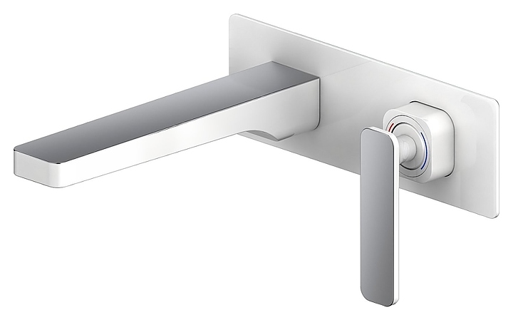 Смеситель для раковины TIMO Torne 4371/00-16SM встраиваемый, хром, белый