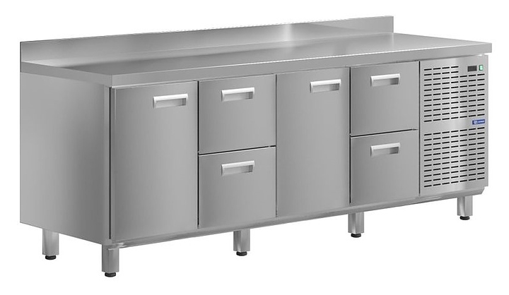 Стол холодильный KAYMAN КСХ-1212/70 (2 двери, 4 ящика)