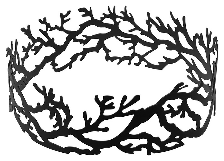 Подставка фуршетная Luxstahl Ветви Ø 23 см, h=7 см (сталь) черная
