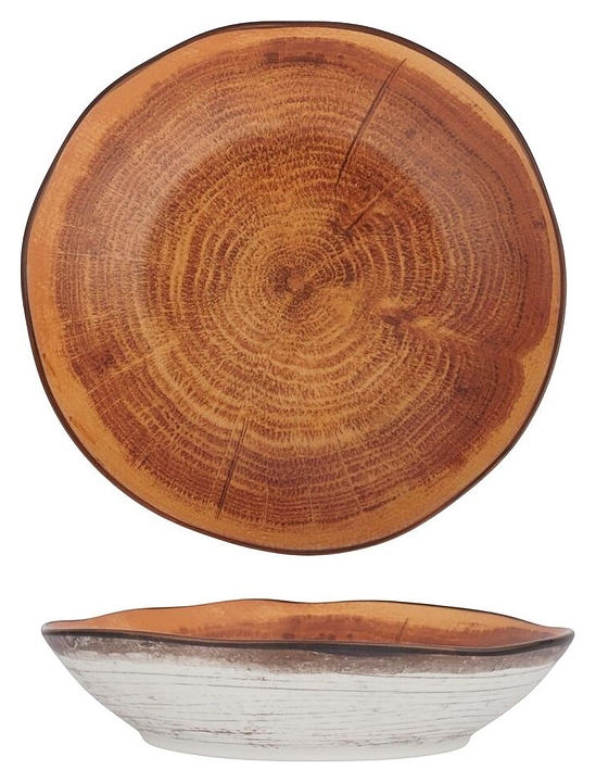 Салатник P.L. Proff Cuisine WM 240621 Wood Fusion 925 мл 21,6х21 см h=5,1 см (фарфор)