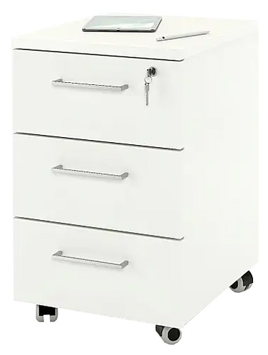 Тумба мобильная ZAMM 3 ящика 41х50х61,3 см белая