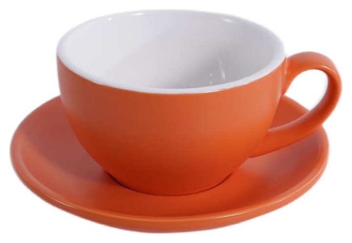 Чайная пара P.L. Barbossa Barista S0120-300-matte orange 320 мл (фарфор) оранжевая матовая