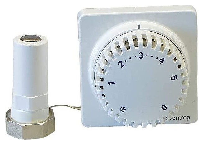 Термостат с выносным регулятором Oventrop Uni FH 1012295, М 30х1.5, капилляр 2 м, с нулевой отметкой, белый