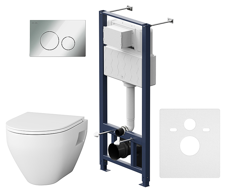 Унитаз подвесной с инсталляцией и сиденьем AM.PM Spirit V2.0 IS49051.701738