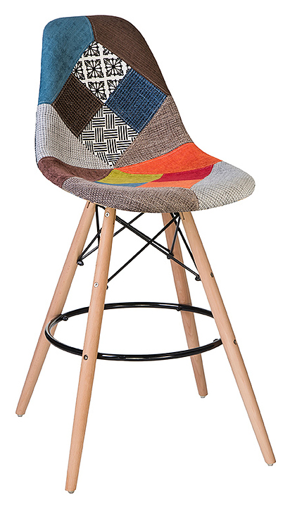 Стул барный DOBRIN 638GPP-LMZL DSW BAR (мозаика, светлый бук)