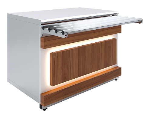 Прилавок нейтральный Luxstahl ПН-1200 Premium Eco Wood
