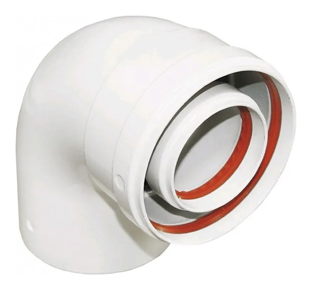 Коаксиальный отвод BAXI KMT71408871 полипропиленовый 87 град., дипм. 80/125
