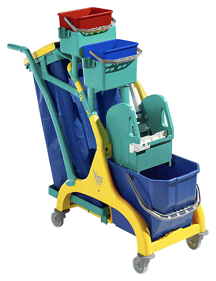 Тележка уборочная TTS Nick Star 30 с боковой ручкой, c отжимом Tec