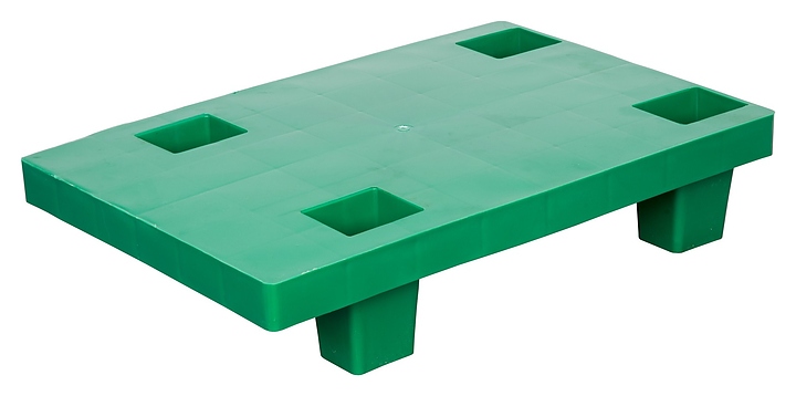 Паллет ТАРА.РУ TR 400-1 600х400х130 мм (сплошной на 4 ножках) зеленый