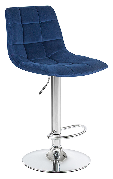 Стул барный DOBRIN 5017-LM-N TAILOR (синий велюр, хром) 2 шт.