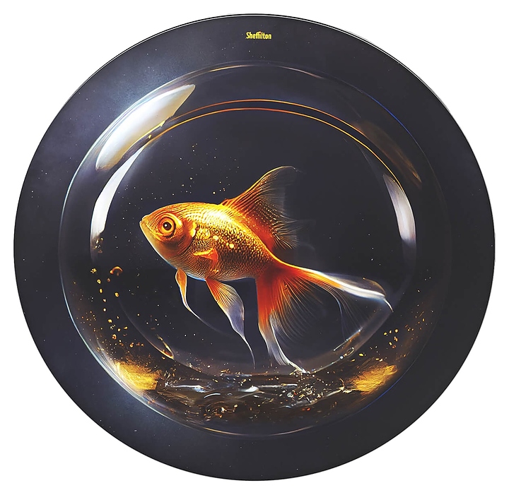 Столешница Sheffilton SHT-TT32 60 (стекло / МДФ) круглая лунная ночь