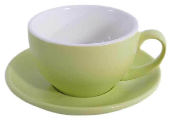 Чайная пара P.L. Barbossa Barista S0120-300-matte fruit gre 320 мл (фарфор) светло-зеленая матовая