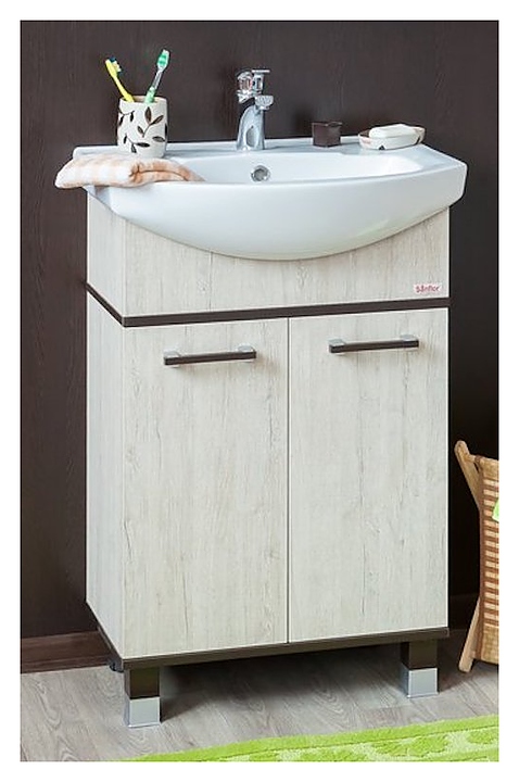 Тумба с раковиной Sanflor Толедо 60 см, венге, орегон