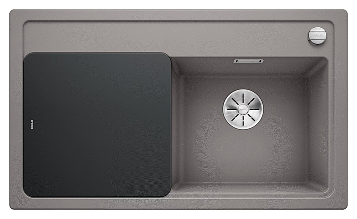 Кухонная мойка Blanco Zenar 45S InFino Silgranit (+доска стекло) алюметаллик правая мойка
