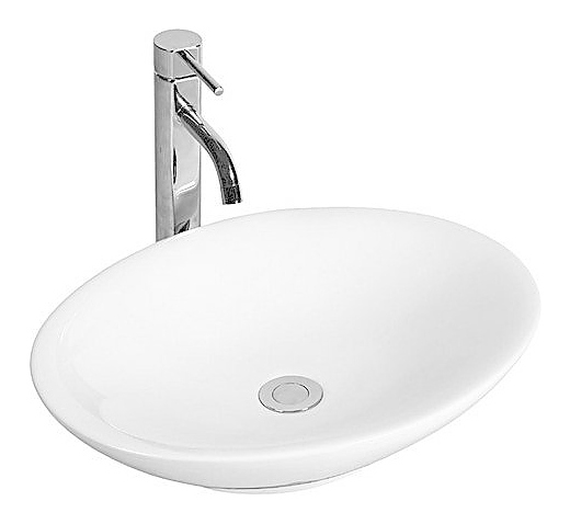 Раковина накладная Mira MR-5232 52х32 см, без отв. под смеситель, керамика