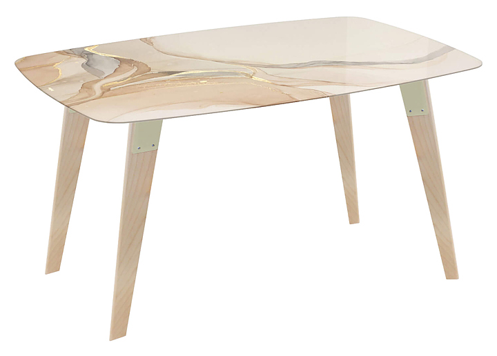 Стол Sheffilton SHT-TU16/TT32 118х77 см прозрачный лак, дымчатый топаз