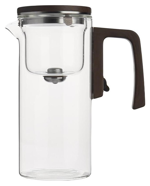 Чайник P.L. Proff Cuisine S0501-3 650 мл d=8,7 см h=19,5 см с фильтром гунфу, курковый магнитный слив (термостекло / пластик)