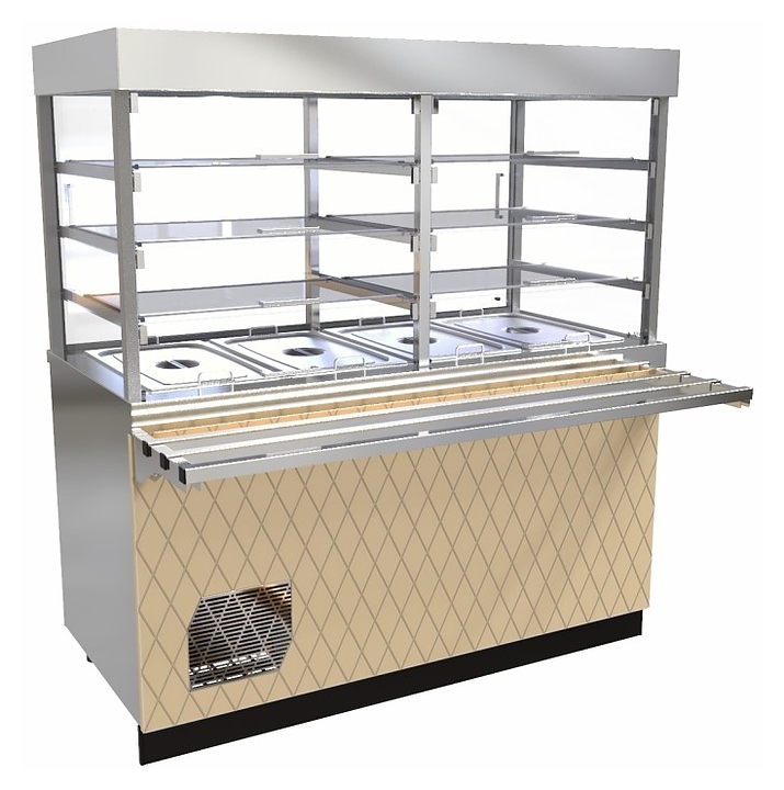 Прилавок-витрина холодильный Abat Сэйла ПВВ(Н)-70Е-С-01-НШ ромб