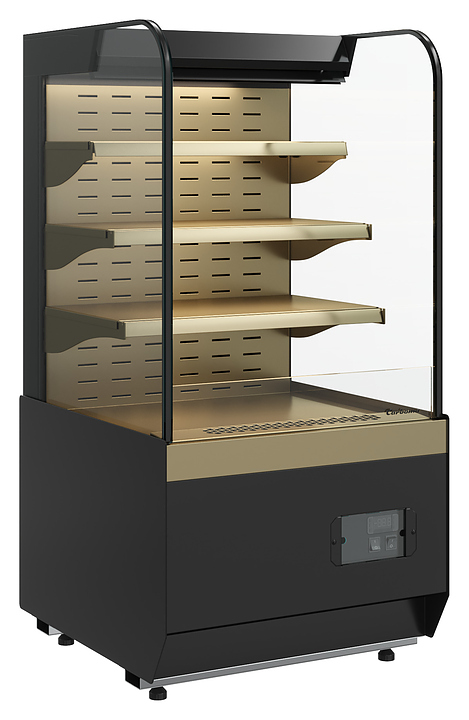 Витрина кондитерская Carboma Radius KR70 VM 0,6-2 Standard открытая, горка (Bronze 9005/0109)