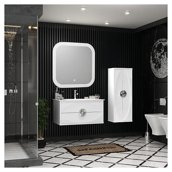 Гарнитур подвесной OPADIRIS Ибица 90, 4 предмета, белый/хром